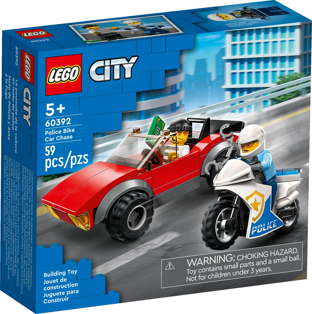 LEGO City Police Bike Chase officer minifigure ready for action
