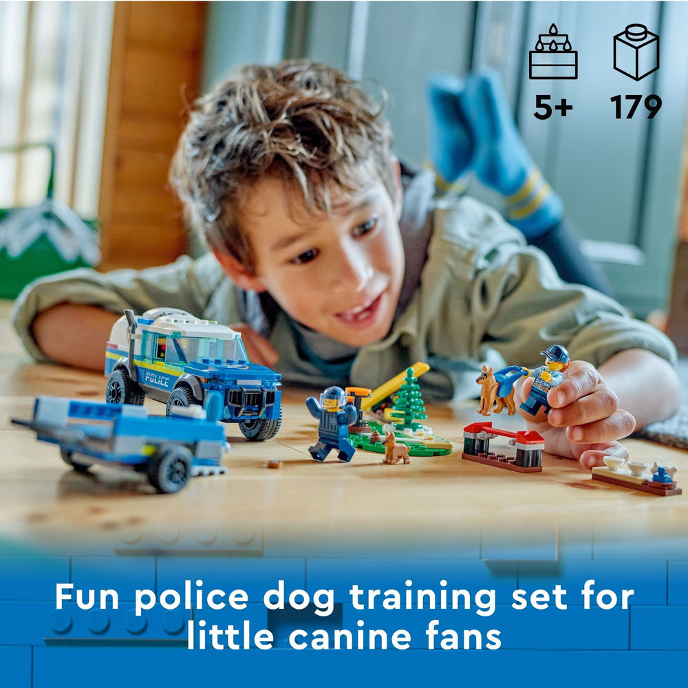 LEGO City police dog training seesaw enhances balance during pretend drills