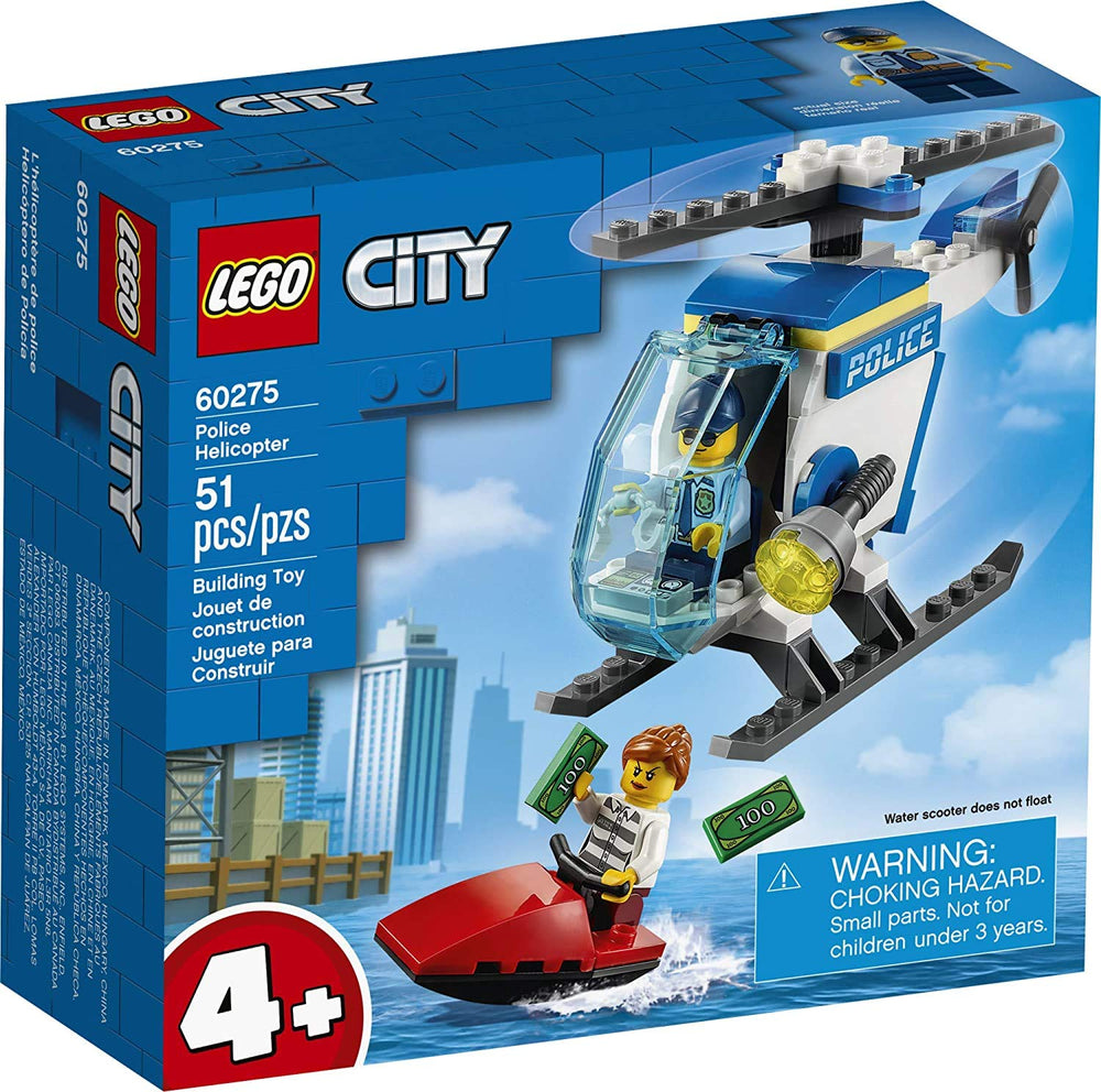 LEGO City Police Helicopter 60275 front view for beginner-friendly play