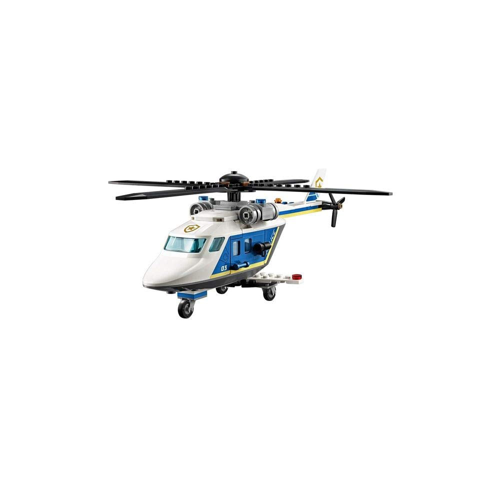 LEGO City Police Helicopter Chase magnet function highlights magnet lift in action.