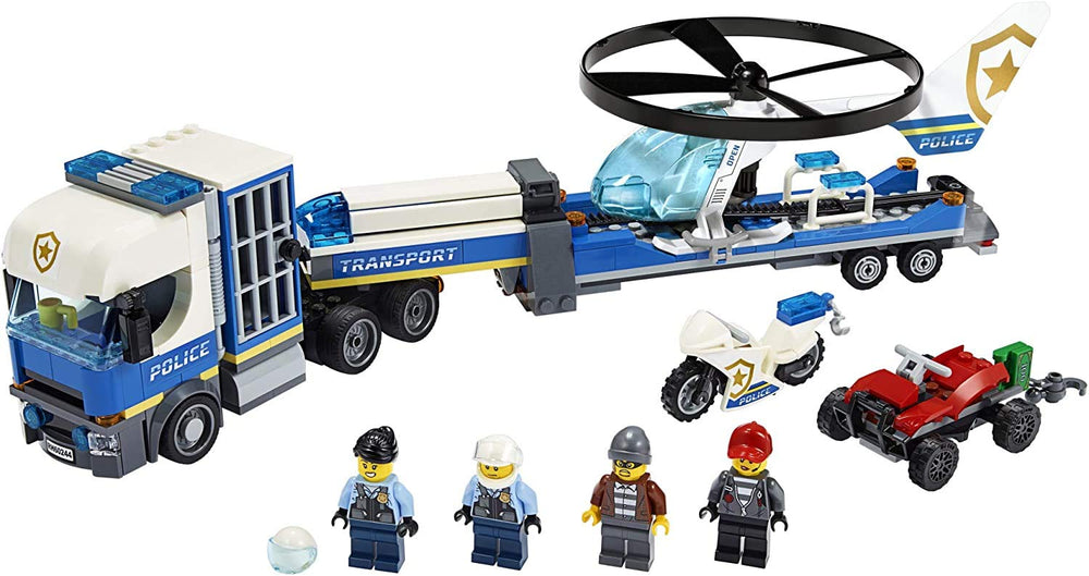 LEGO City Police Helicopter Chase motorcycle ready for a fast pursuit