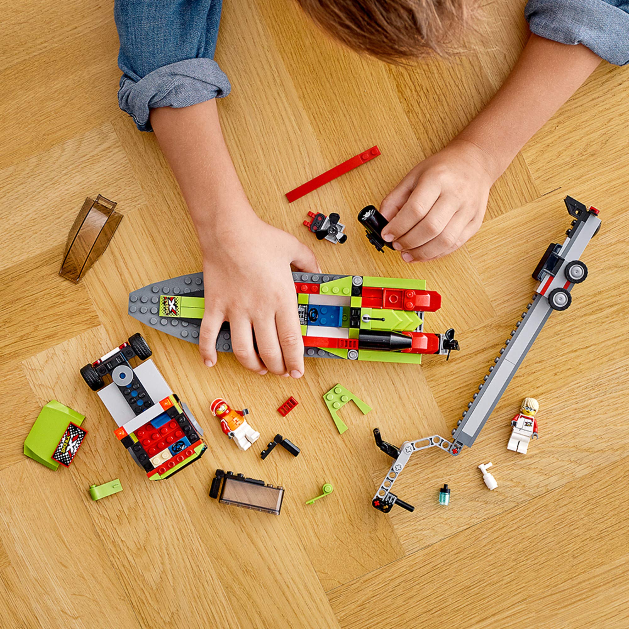 LEGO City Race Boat Transporter Instructions PLUS app guides builds.