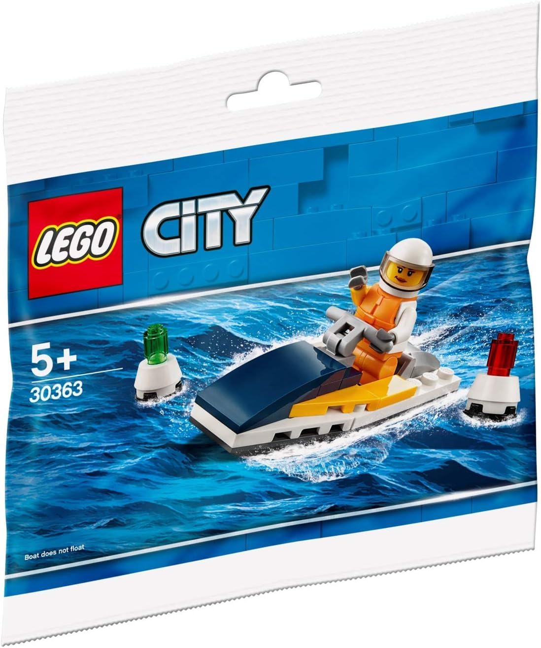 LEGO City Racing Boat Polybag 30363 hero image, quick-build city water play