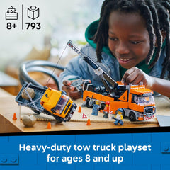 LEGO City crane in action showing rotation and lifting capabilities