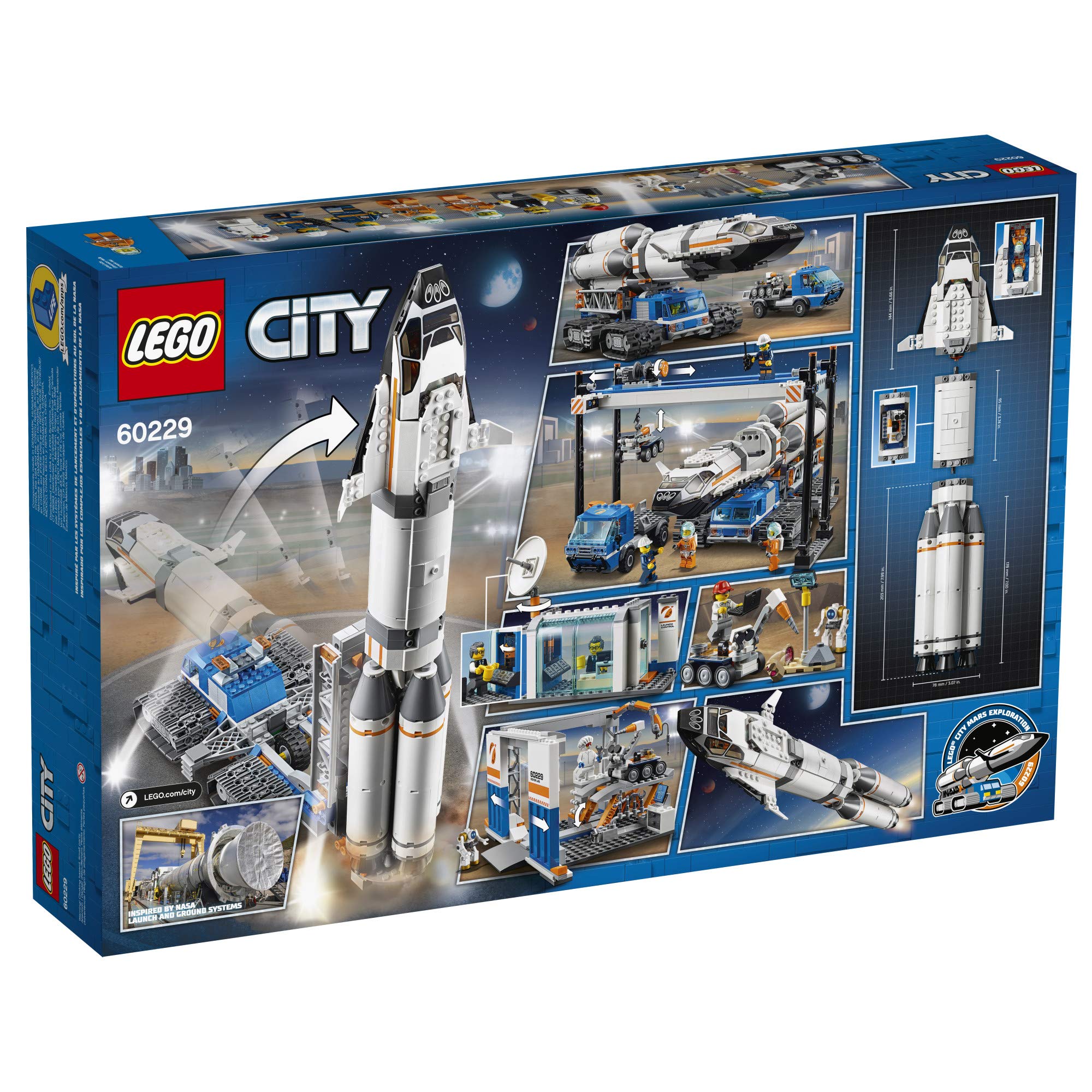 LEGO City Rocket Assembly launch control room supports mission planning scenes