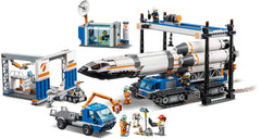 LEGO City Rocket Assembly rover lab with rotating arm boosts scientific storytelling