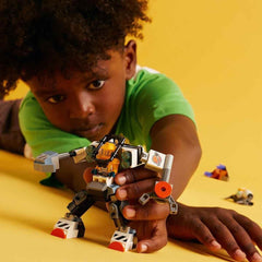 LEGO City Space Mech planetary backdrop with rocks and crystals