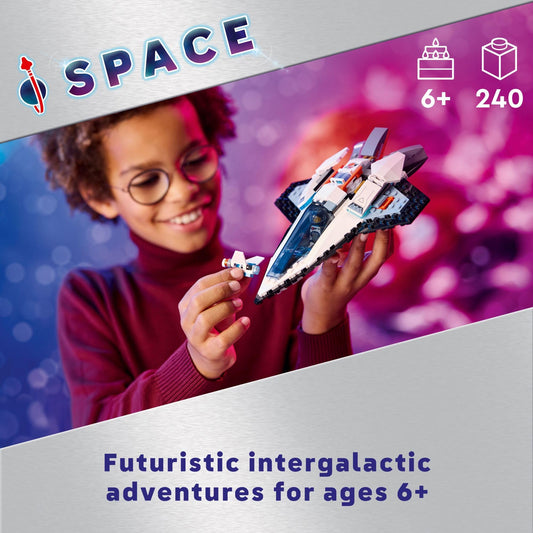 LEGO City Spaceship drone-bot enables versatile play as a jetpack.