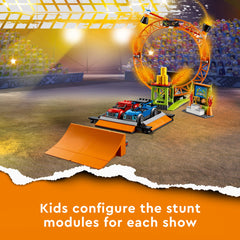 LEGO launch ramps enabling dynamic jumps and backflips for action-packed play