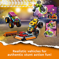 LEGO ring of fire element adding thrill during spectacular stunt sequences
