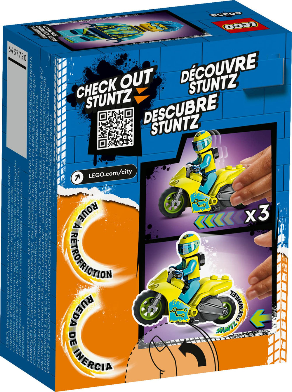 LEGO City Stuntz Cyber Stunt Bike 13-piece build set