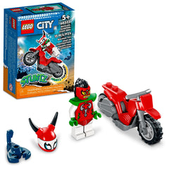 LEGO City Stuntz Reckless Scorpion Stunt Bike 60332 front view showing flywheel action.