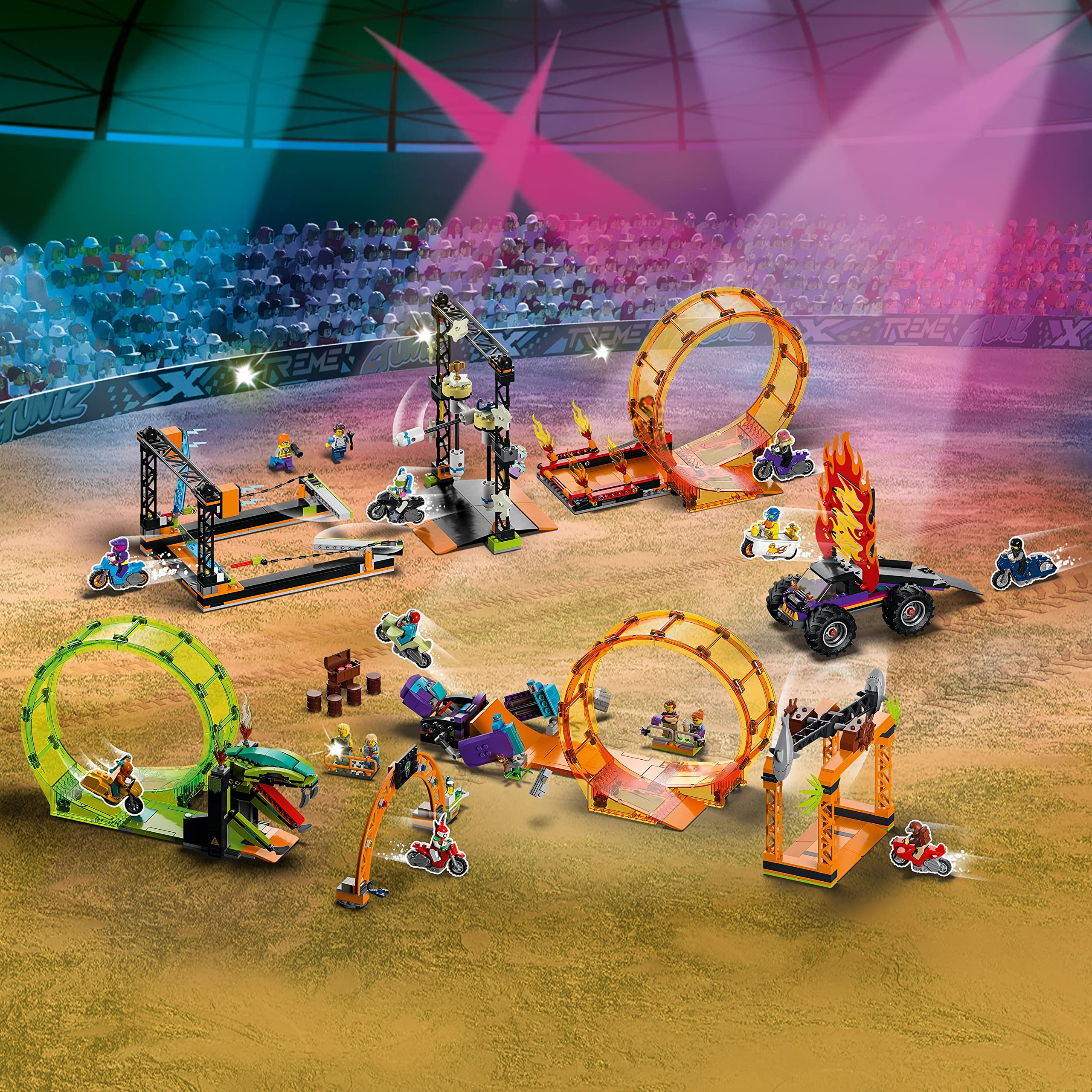 LEGO City Stuntz diamonds and toolbox support creative build-and-search scenarios.