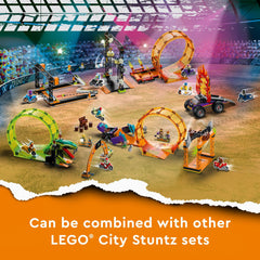LEGO City Stuntz stunt area with prizes encourages friendly competition.