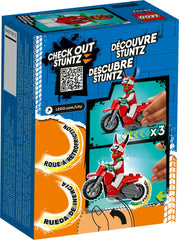 Stunt show setup with LEGO City Stuntz bikes for group play.