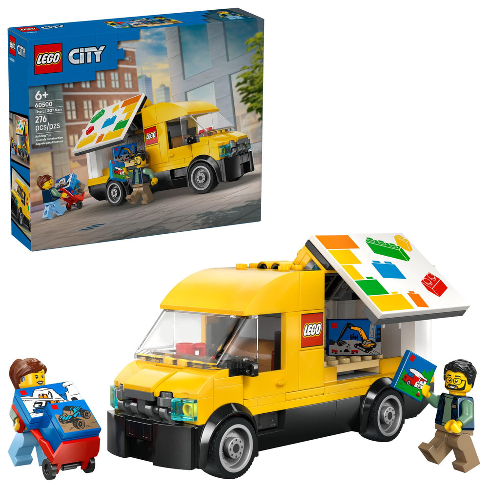LEGO City 60500 van with opening doors enhances pretend play adventures.