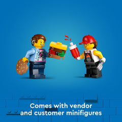Vendor minifigure brings customer interactions to life during pretend meals.