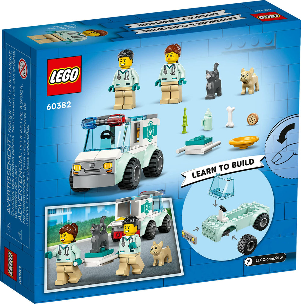 LEGO City Vet Van Rescue pictorial guide enhances confident building for kids 4+.