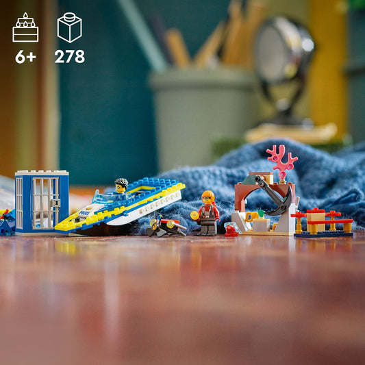 LEGO City Water Police Detective Missions crooks' cell supports clue-hunting role-play