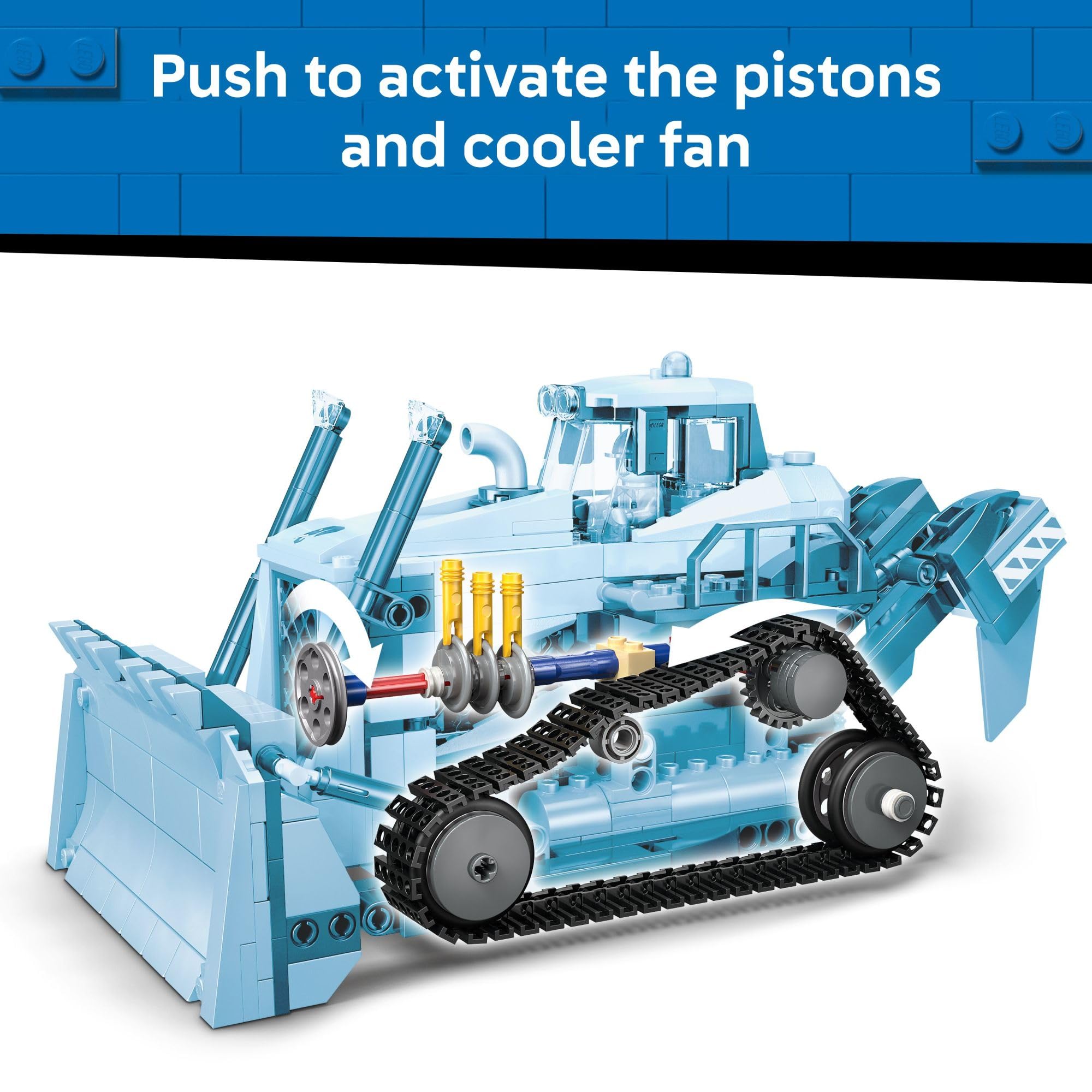 LEGO City bulldozer driver minifig supports role-play on the build
