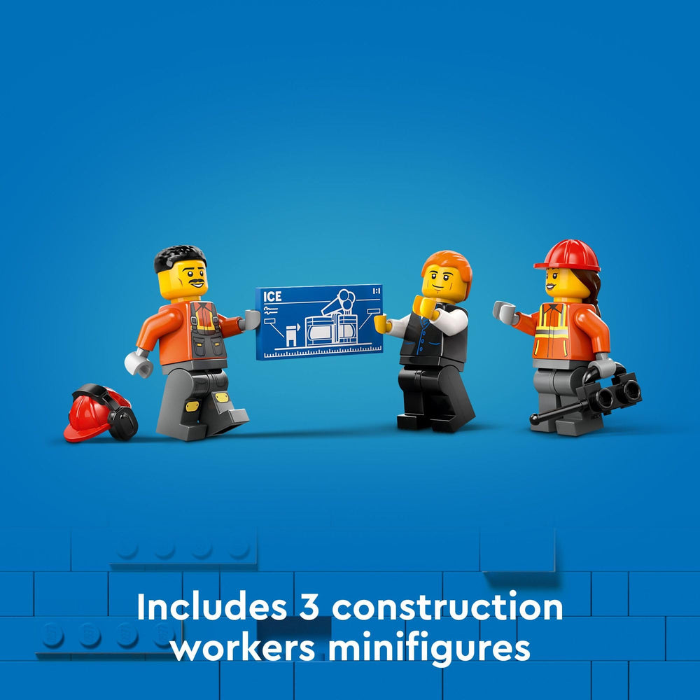 LEGO City yellow construction excavator model suitable for mixing with other City sets.