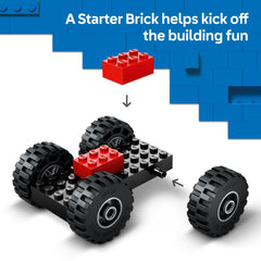 LEGO City Yellow Construction Wheel Loader bucket in action supports hands on scooping play