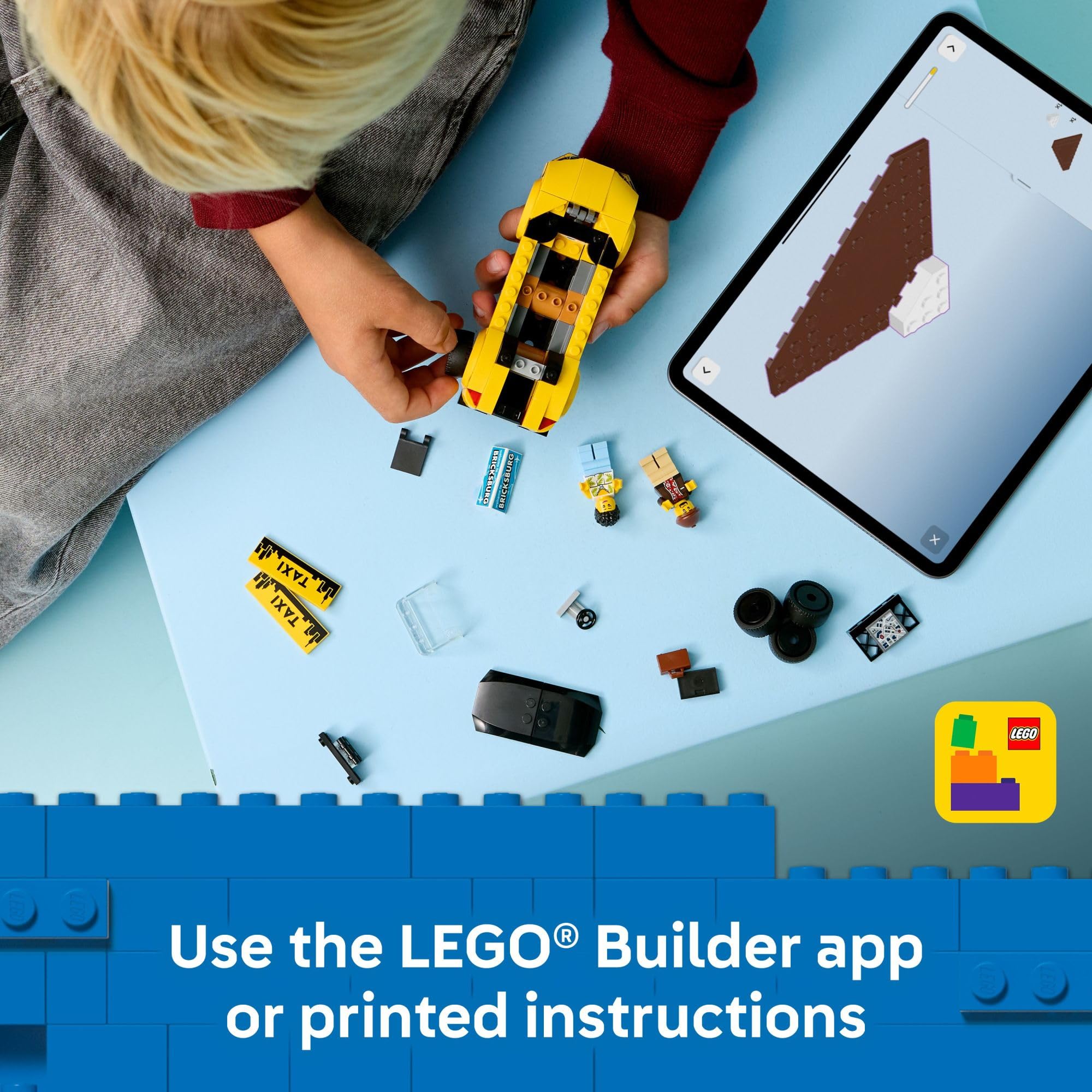 LEGO City Taxi 60487 luggage accessories to spark travel storytelling