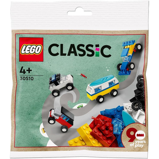 LEGO Classic 30510 iconic cars polybag with four mini cars sparks imaginative play.