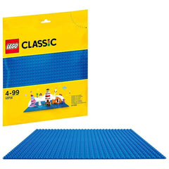 LEGO Classic Blue Baseplate 10714 top-down view highlights ample space for seaside town layouts
