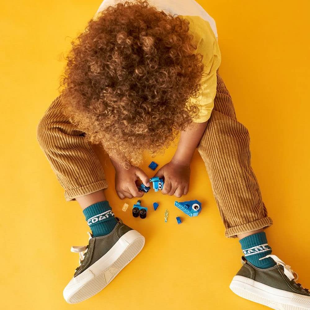 LEGO Classic kids playing image promotes open-ended exploration and joy.