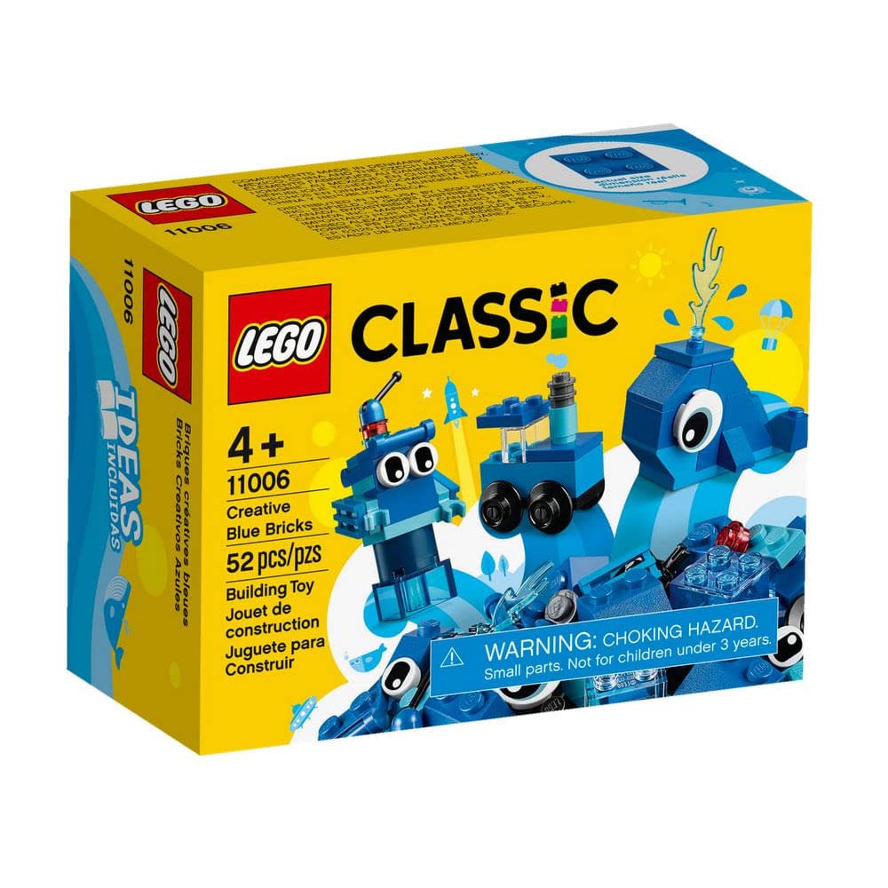 LEGO Classic 11006 blue whale model boosts imaginative play and fine motor skills.