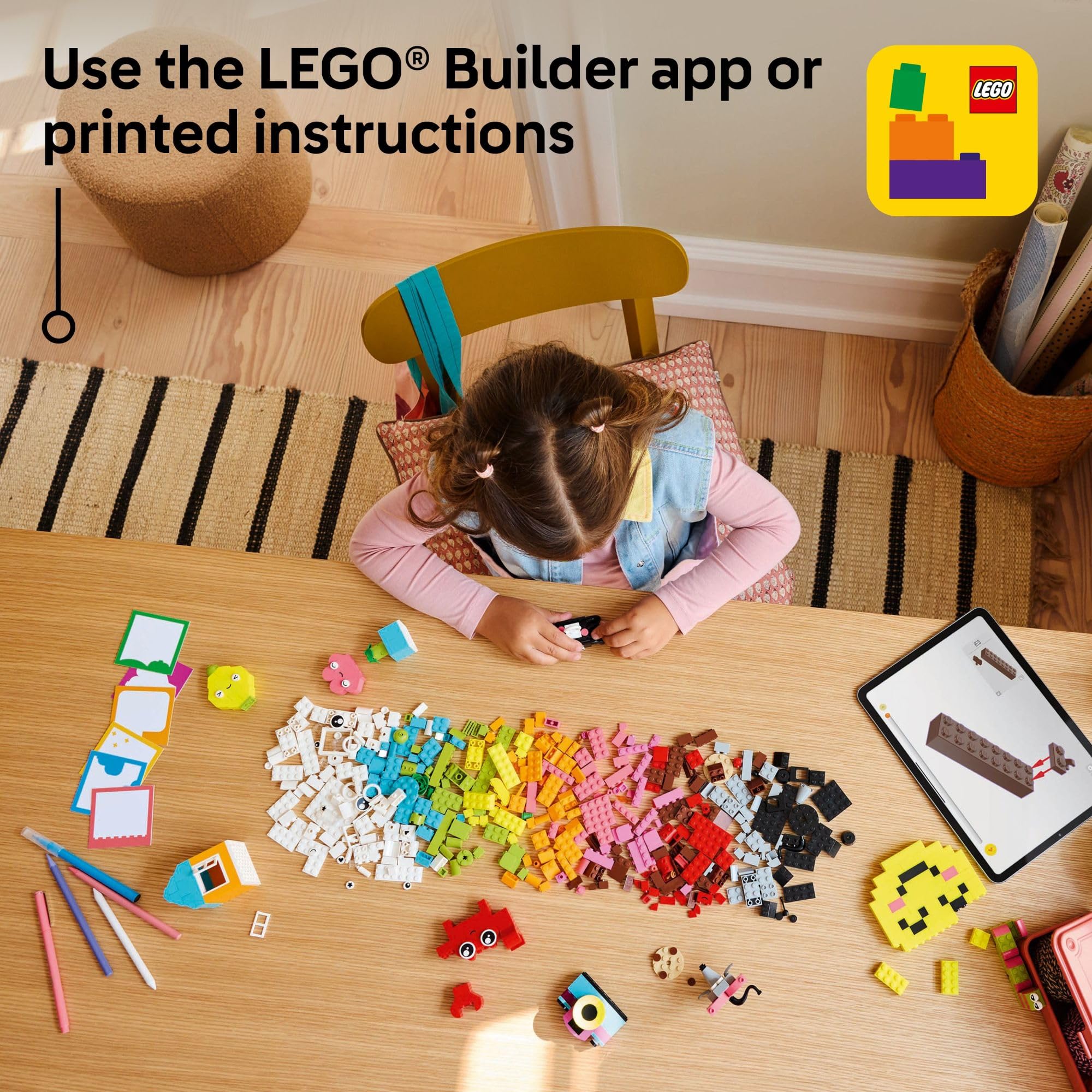 LEGO Classic Creative Happy Box bird model: hanging decoration and weekend-building project.