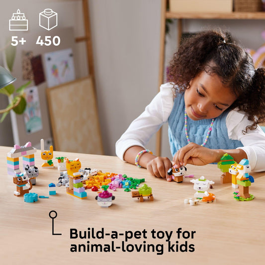 LEGO Classic Creative Pets cat on a stand encourages creative building fun.