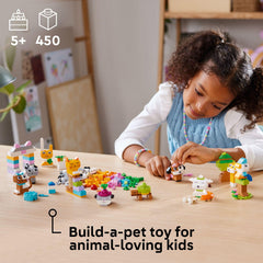 LEGO Classic Creative Pets cat on a stand encourages creative building fun.