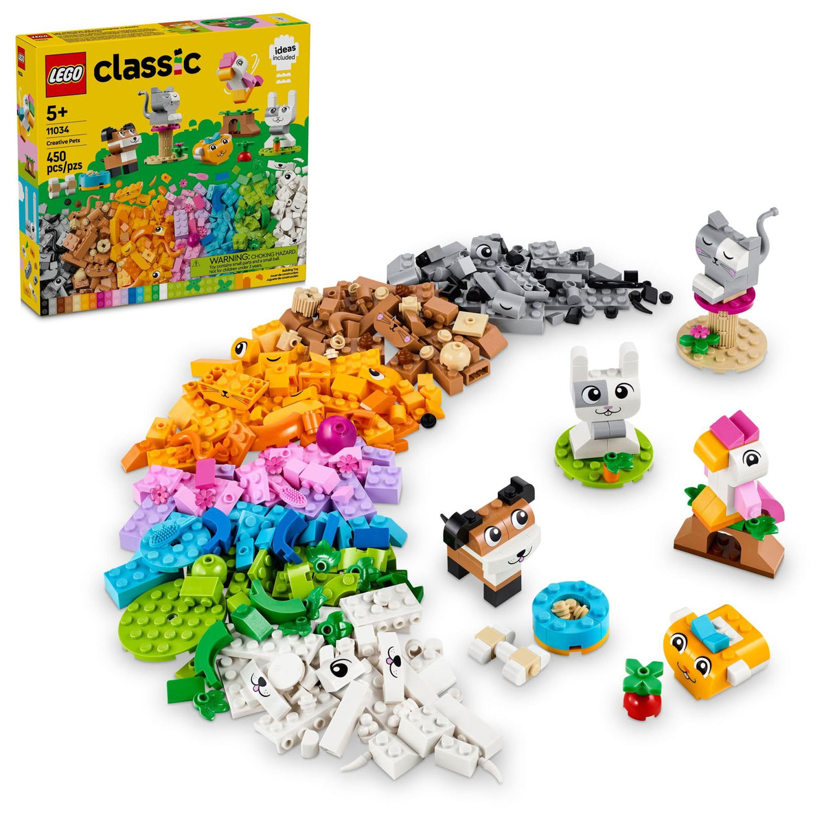 LEGO Classic Creative Pets dog with bowl and bone promotes imaginative play.