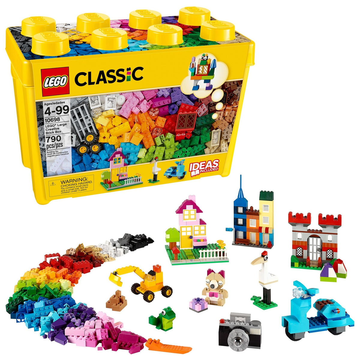 LEGO Classic 10698 front view shows bright bricks for imaginative building play