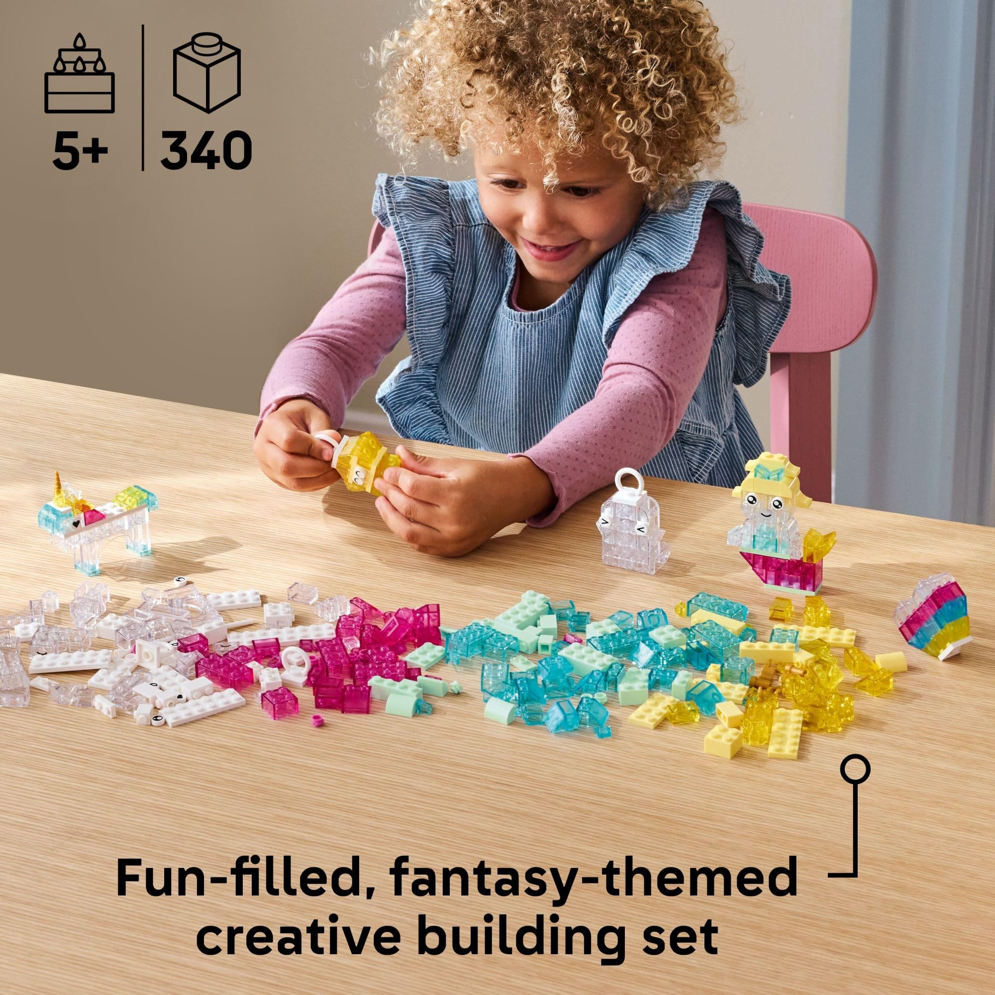 LEGO Classic Magical Transparent Box translucent bricks shimmering for imaginative storytelling and exploration