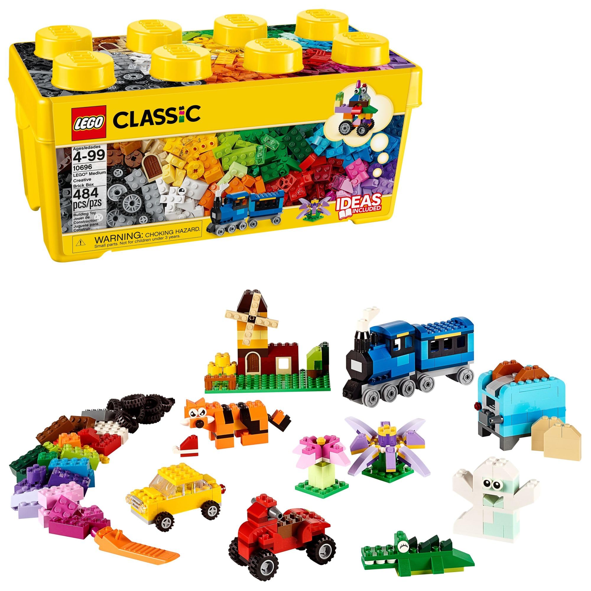 LEGO Classic 10696 train bricks for imaginative play and storytelling.