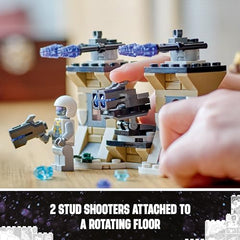 LEGO clear blue flight bricks creating dramatic flying visuals