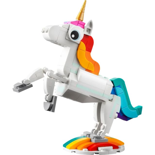 LEGO Colorful Animals Play Pack 66783 Unicorn to Peacock rebuild showcases variety