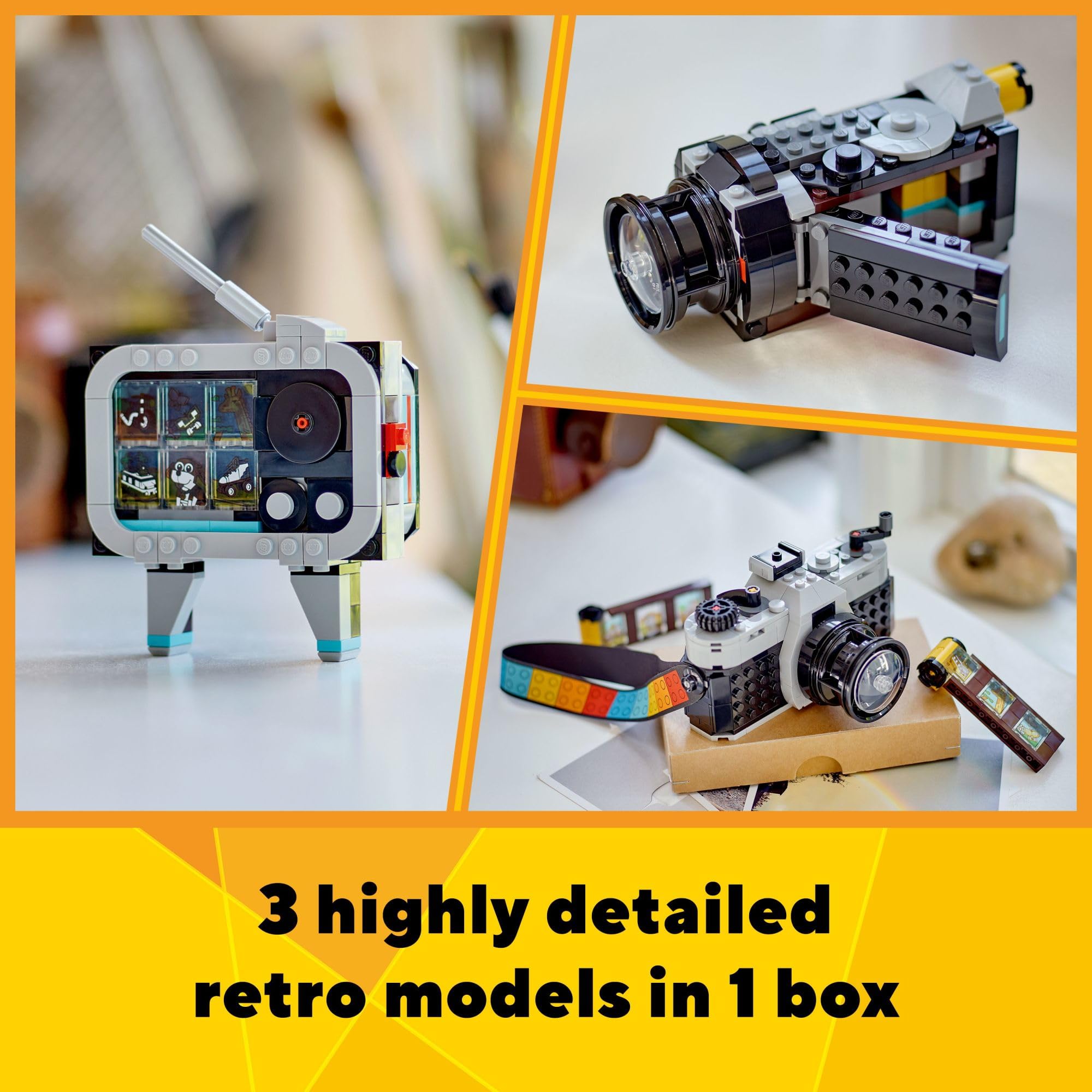 LEGO Creator 3-in-1 camera toy video mode showpiece with filming features