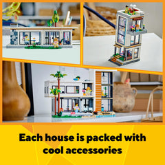 LEGO Creator 3-in-1 City Building rooftop terrace fuels skyline adventures