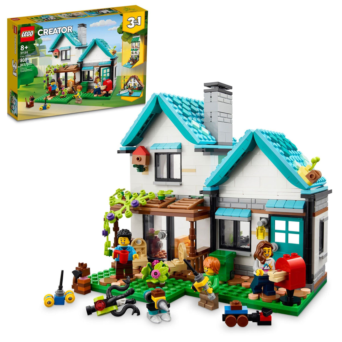 LEGO Creator 3-in-1 Cozy House family living room scene for imaginative play