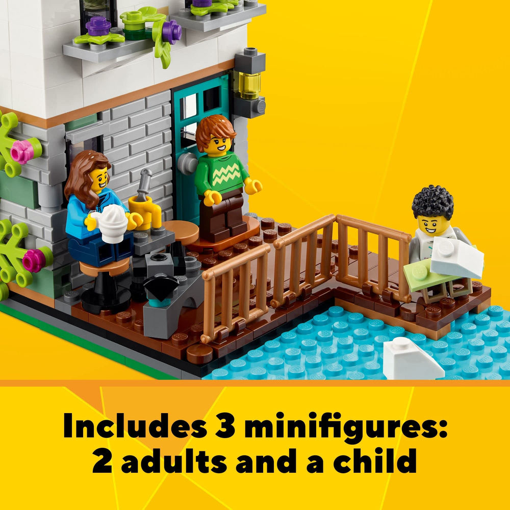 LEGO Creator 3-in-1 Cozy House terrace furniture detail with letterbox