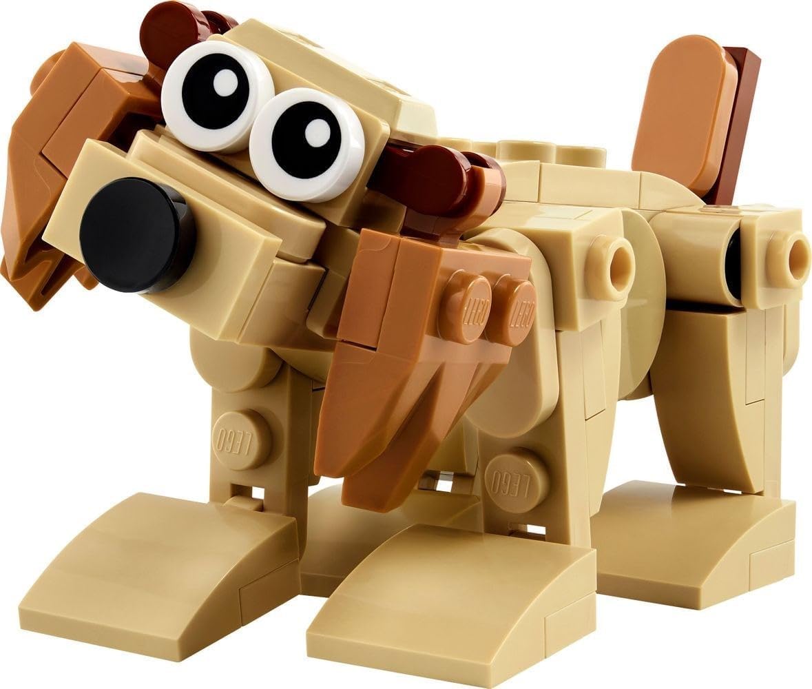 LEGO Creator 3-in-1 Gift Animals puppy model for imaginative play and fine motor fun.