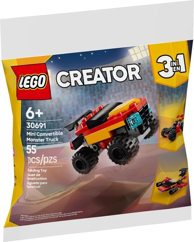 LEGO Creator 3-in-1 mini monster-truck for creative play and display.