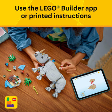 LEGO Creator 3-in-1 walrus figure close-up, fins and movement boost play scenes.