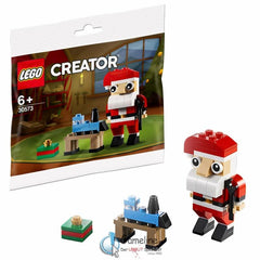 LEGO Creator 30573 Santa Construction Kit close-up of 67 pieces highlights build options