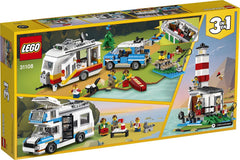 lego creator 3in1 caravan interior view shows kitchen and toilet for cozy at-home adventures