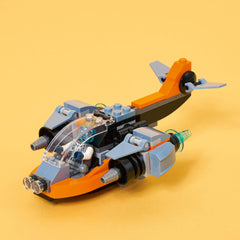 LEGO Creator 3in1 Cyber Scooter model invites quick cross-ground races and stunts.